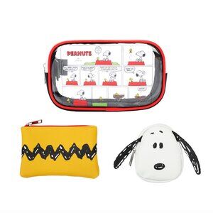Peanuts Snoopy Comic Strip Travel Bags - Toiletry Cosmetic Bag - Coin Pouch